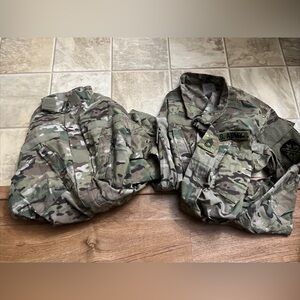 Lot Of 2 Multicam Army Combat Coats - Medium-Regular